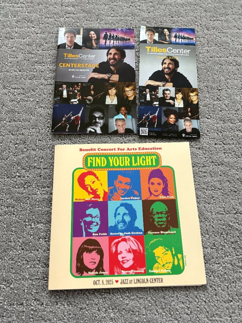 NEW Josh Groban Find Your Light Benefit Concert 2025 Jazz Lincoln Center Program